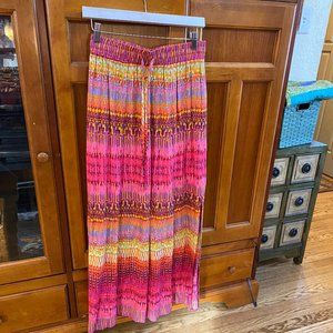 Elastic waist colorful ethnic skirt